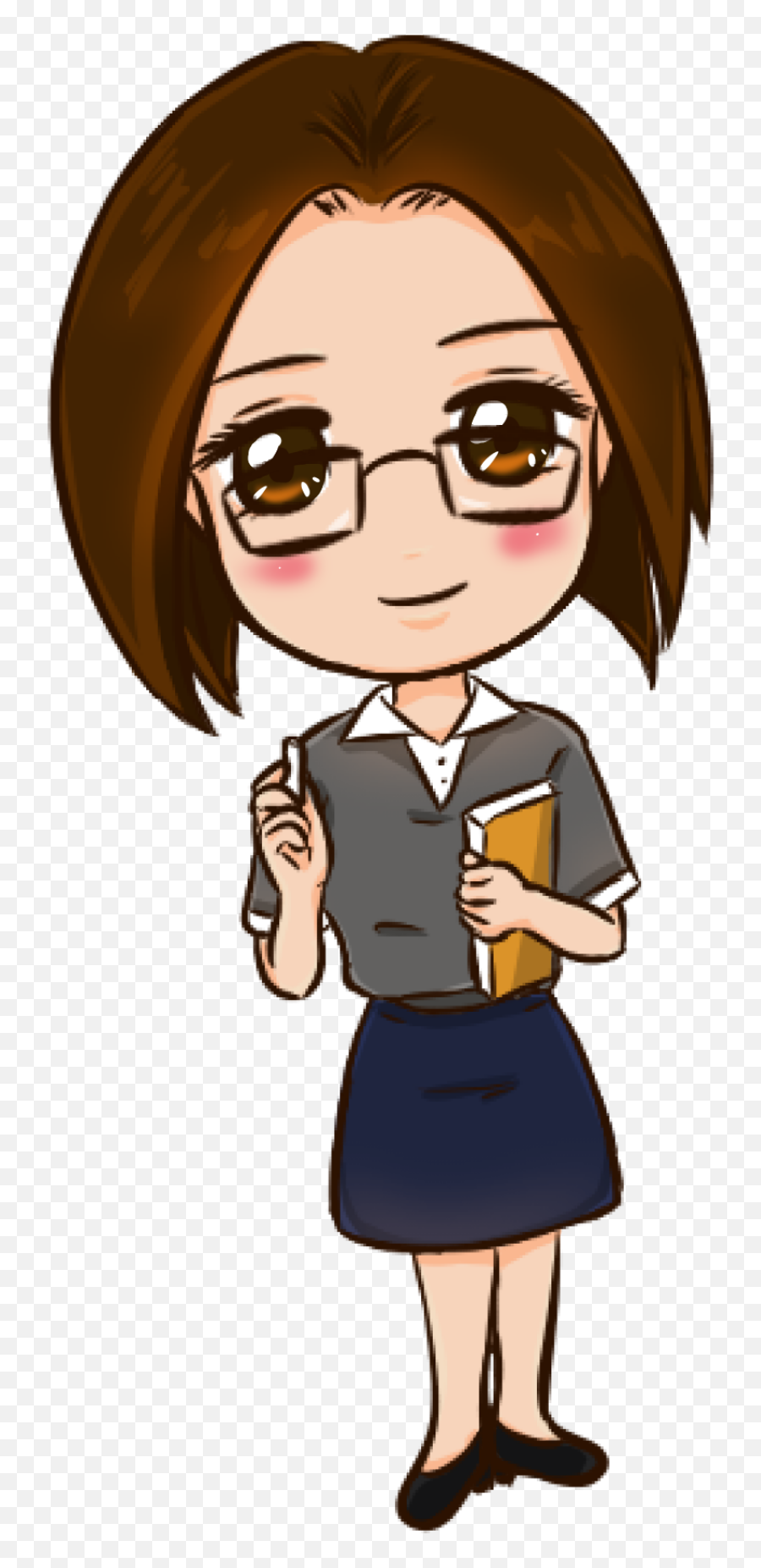 Teacher Sticker - Desenho De Professora De Oculos Emoji,Teacher Emoji Stickers