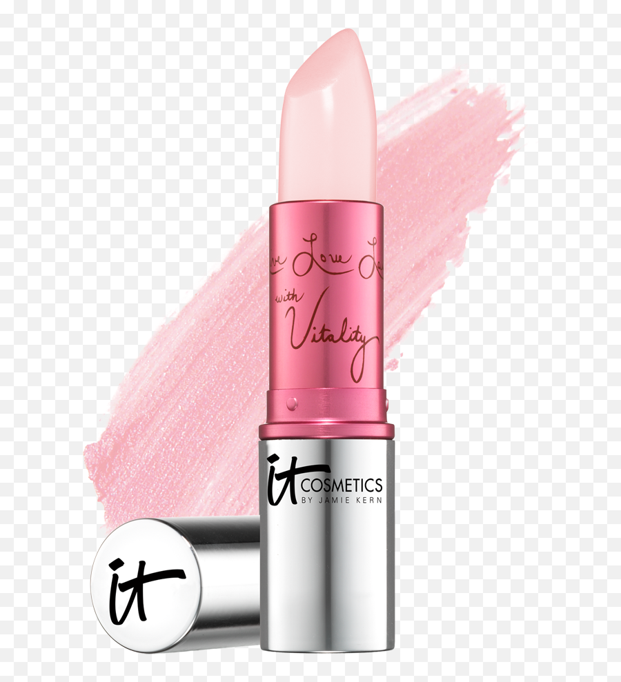 Download Hd Lipstick Swatches Vitality Review Shades - It Cosmetics Vitality Lip Flush Reviver Lipstick Stain Emoji,Flushed Emoji Png