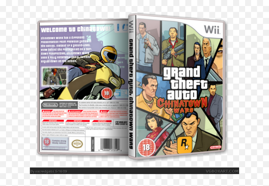 Grand Theft Auto Chinatown Wars Wii Box Art Cover By Sacredgabz - Wii Grand Theft Auto Vice City Emoji,Grad Theft Auto 1 Without Emotion