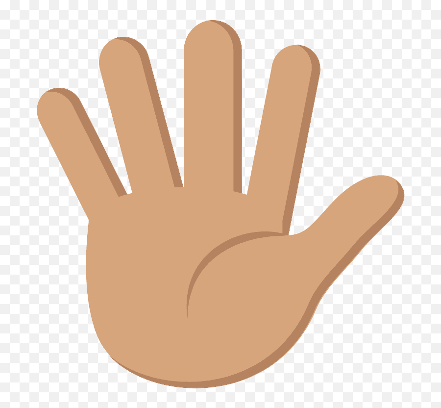 Hand With Fingers Splayed Emoji Clipart - Waving Goodbye,Finger Sign Emoji