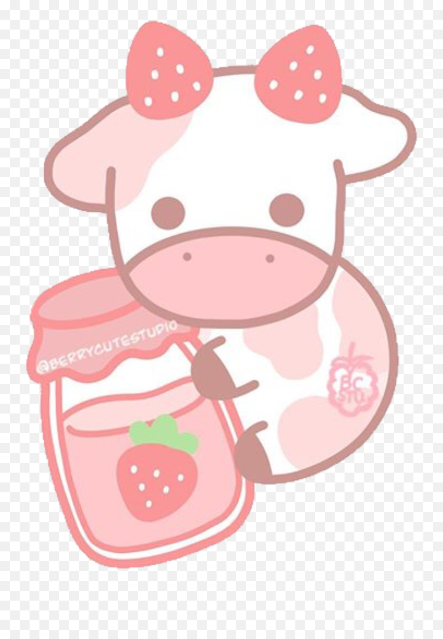 Discover Trending - Strawberry Cows Emoji,Emojis Bebiendo