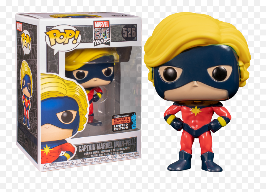 Funko Captain Marvel - Captain Marvel 80 Years Funko Pop Emoji,Captian Marvel No Emotions