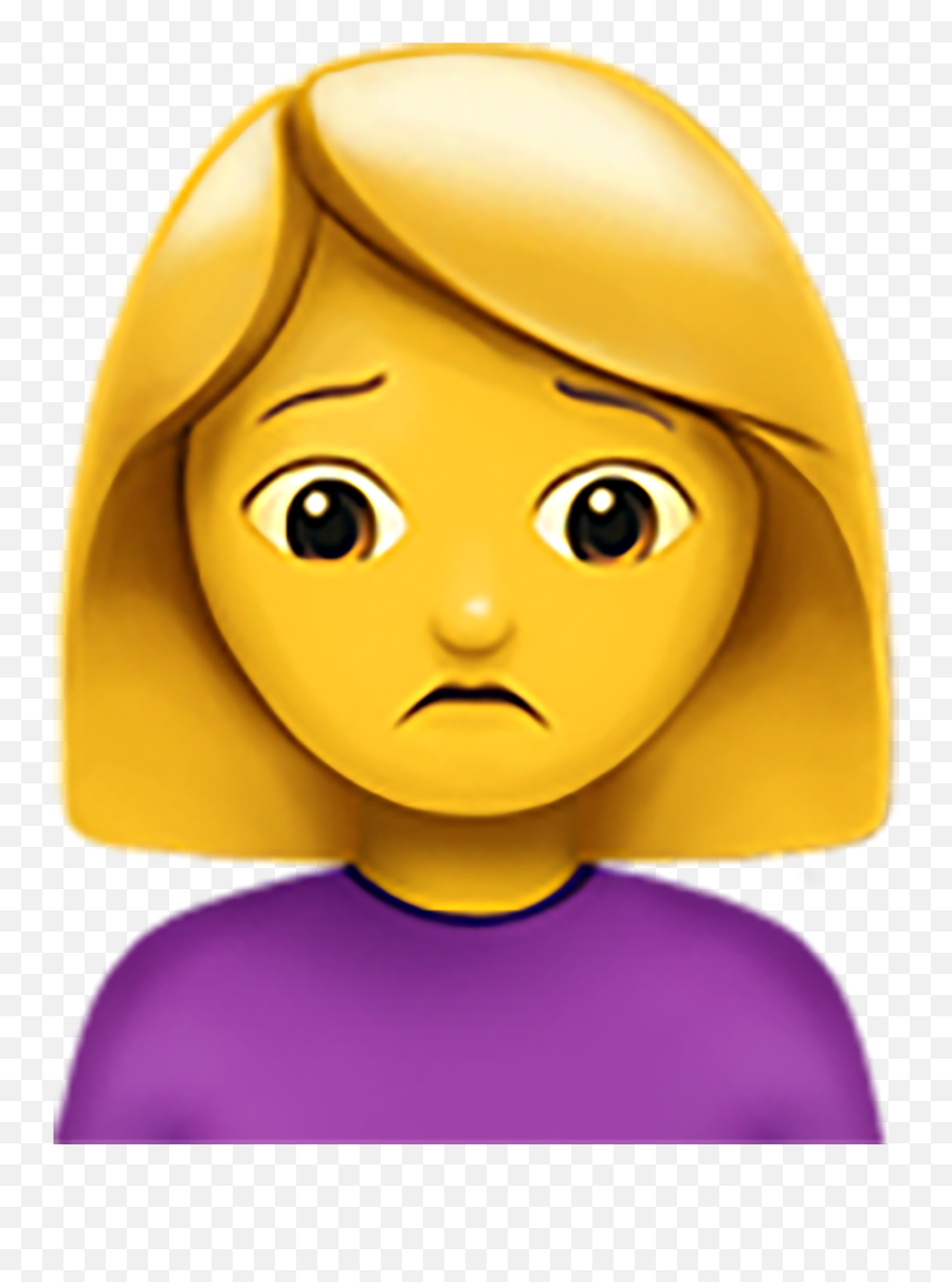 Mujer Frunciendo El Ceño Copiar Pegar - Ios Emoji,Emoji Oficinista