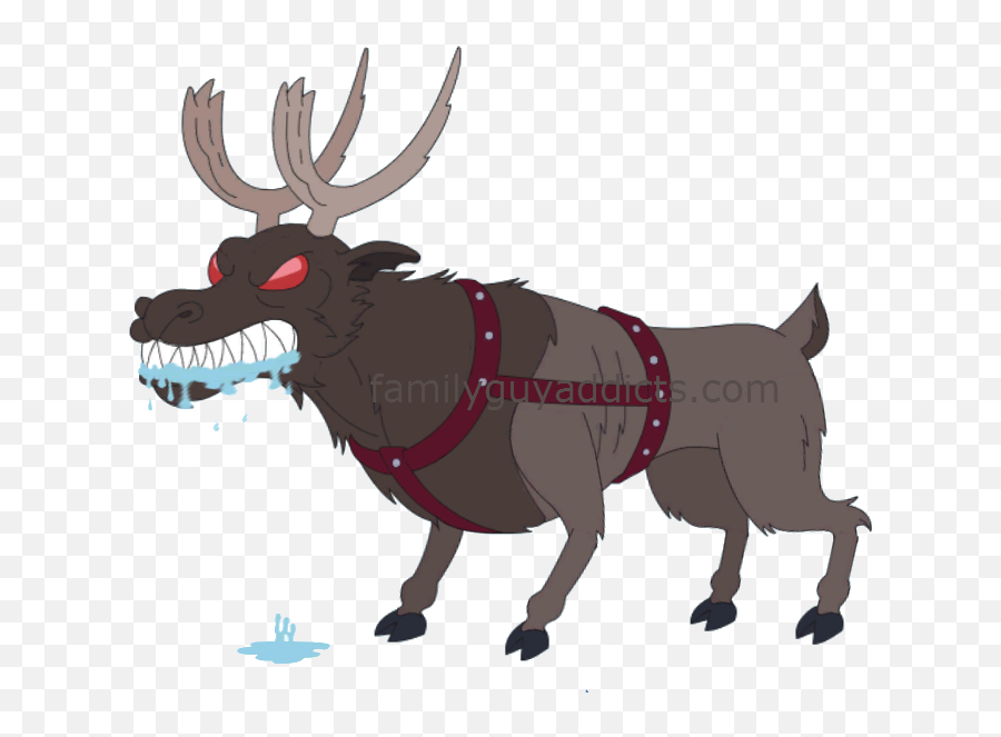Family Guys Rabid Carnivorous Reindeer - Christmas Family Guy Evil Reindeer Emoji,Xmas Blinking Reindeer Emoticon