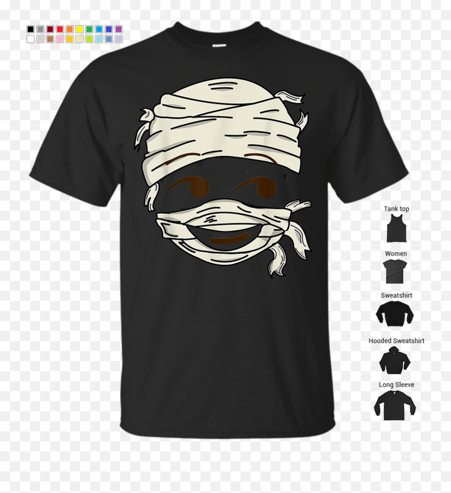 Mummy Smirking Face Emoji Easy Smiley Halloween Gift T - Shirt,Smirk Emoji