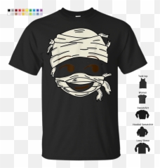 Mummy Smirking Face Emoji Easy Smiley Halloween Gift T - Shirt,Smirk Emoji