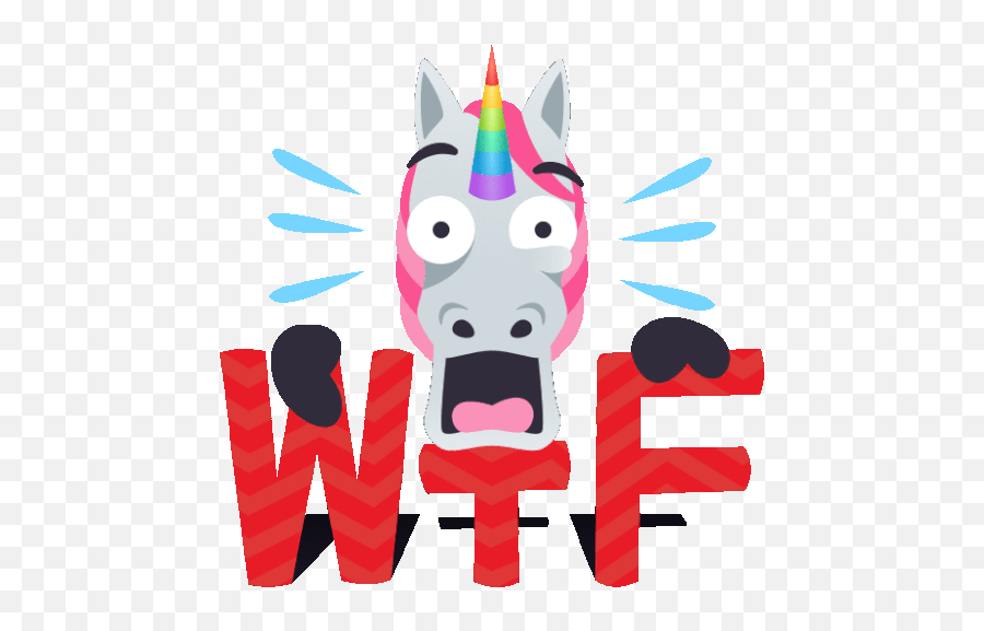 Wtf Rainbow Unicorn Sticker - Wtf Rainbow Unicorn Discover Emoji,Uunicorn Emoji