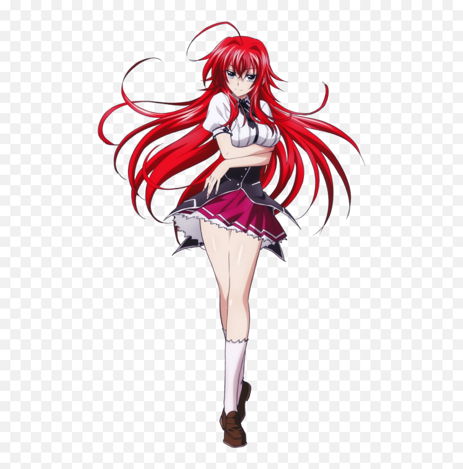 Top 10 Hottest Anime Female Characters - Rias Gremory Costume Emoji,Anime Emotion Chart
