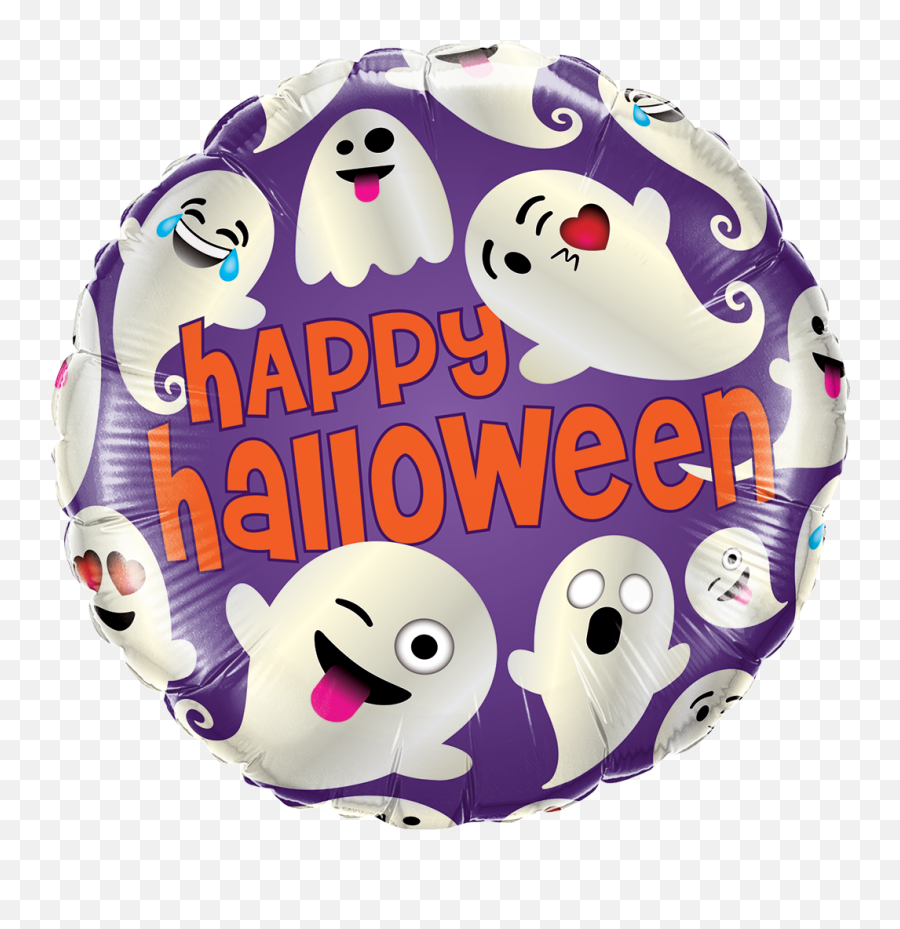Round Foil Halloween Emoticon - Balloon Emoji,Mardi Gras Emoji