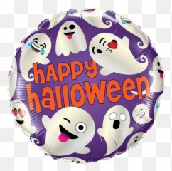 Round Foil Halloween Emoticon - Balloon Emoji,Mardi Gras Emoji