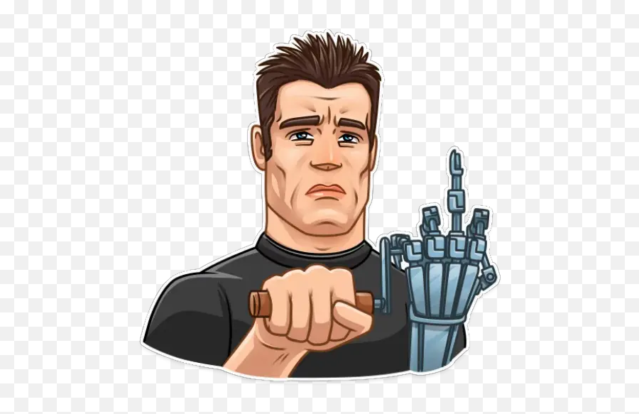 Middle Finger Stickers For Whatsapp - Stickers De Terminator Para Whatsapp Emoji,Rude Finger Emoji