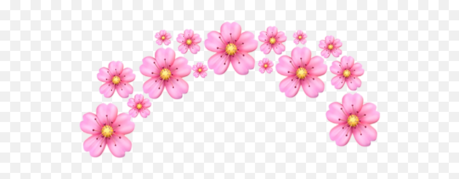 Emoji Emoticons Sticker - Transparent Pink Flower Crown,Flower Emoticons