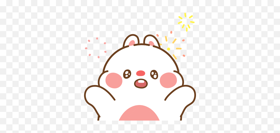 Sorry Bear Sticker - Cartoon Wow Gif Cute Emoji,Iphone Bunny Emoji