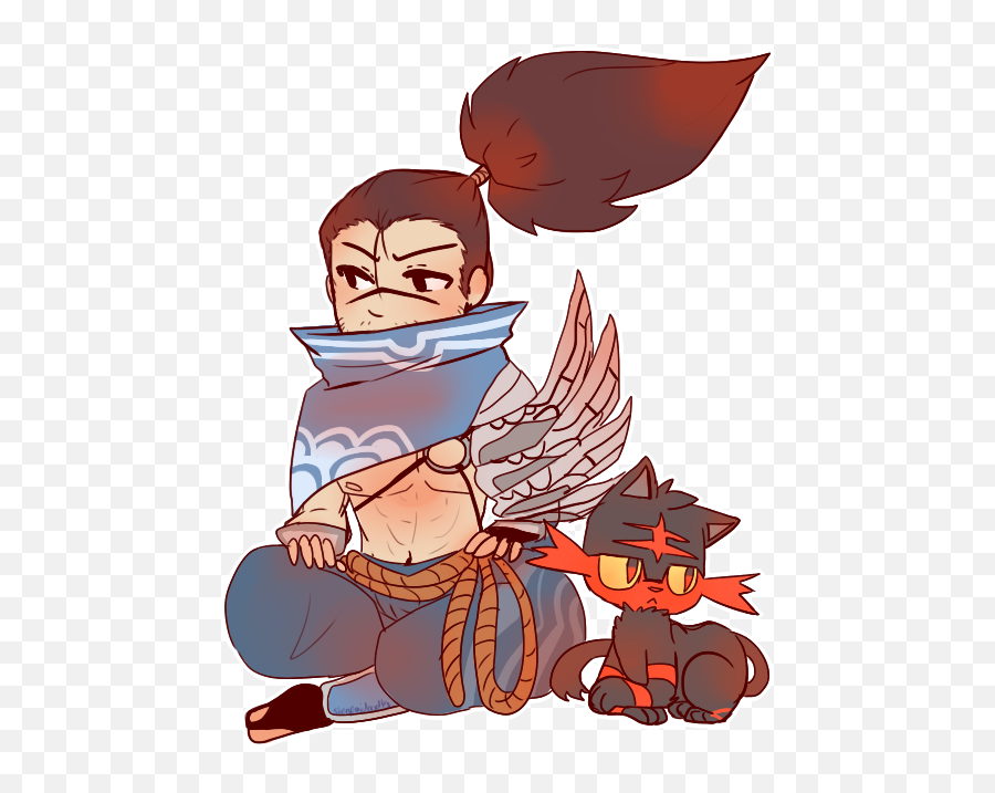 Main Yasuo Memes Transparent Png Image - Cute Yasuo Fan Art Emoji,Yasuo Emoji