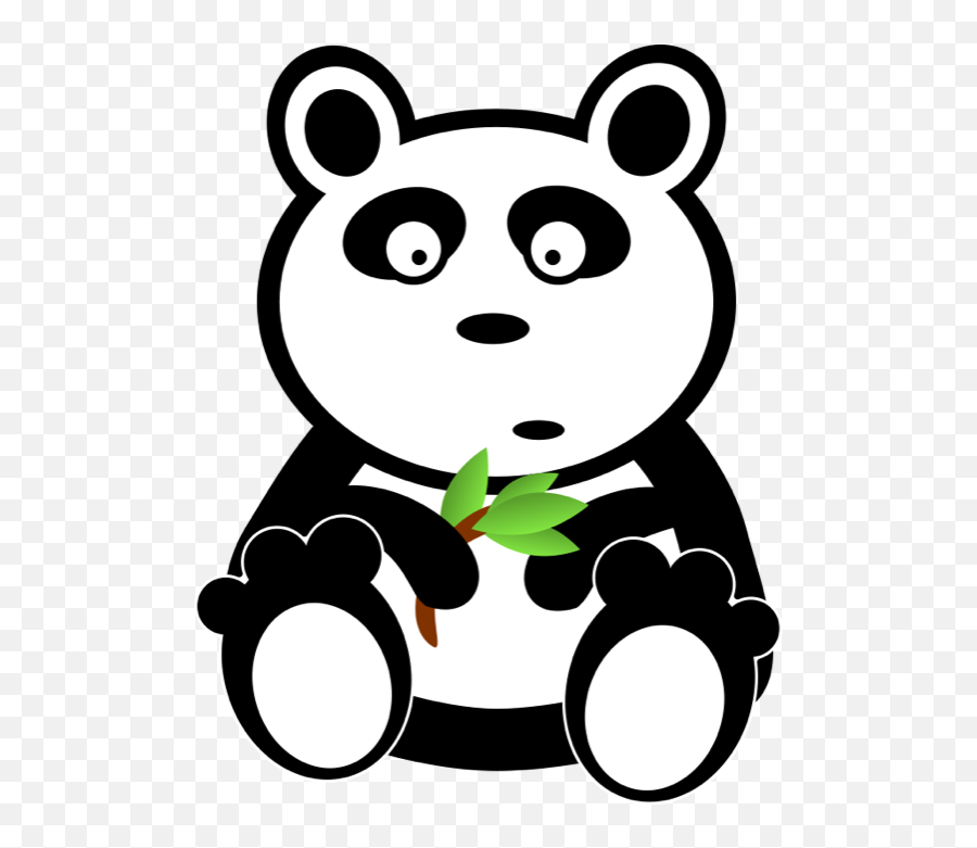 Shocked Panda - Panda Clipart Black And White Png Full Endangered Clipart Emoji,Surprised Emoji Black And White