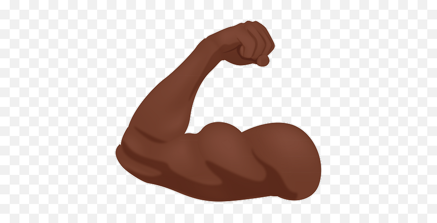 Black Strong Arm Emoji Transparent Png - Muscle Black Arm,Strong Arm Emoji