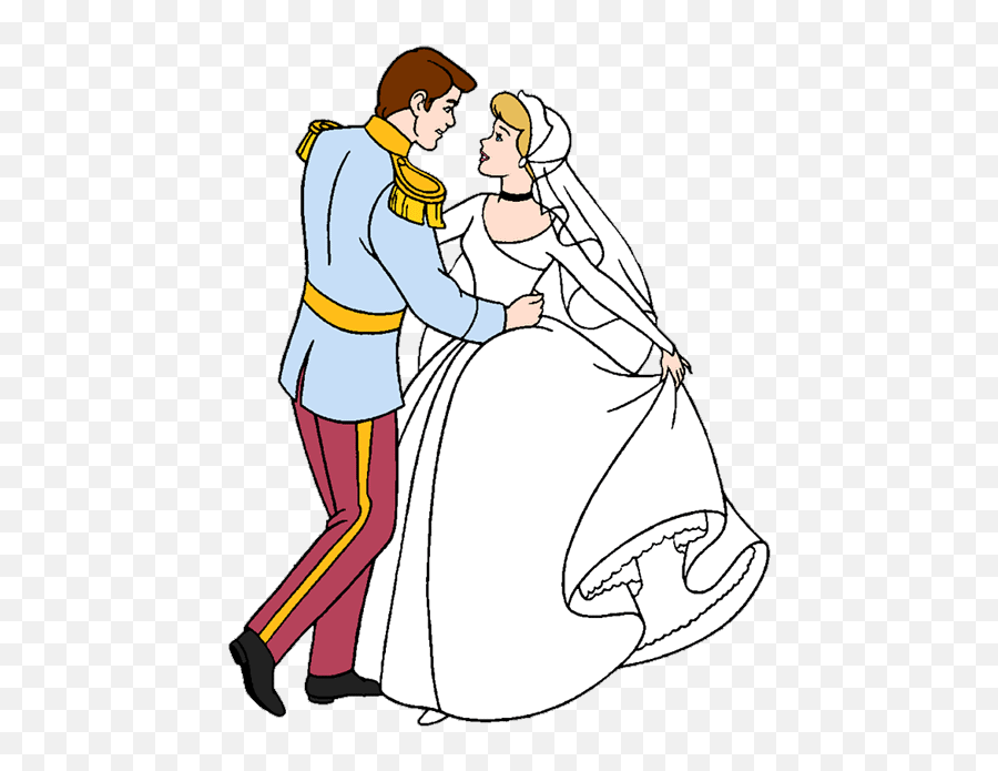 Cinderella Clipart Coloring Cinderella Coloring Transparent - Cinderella Wedding Dress Clipart Emoji,Disney Princess Es Emojis