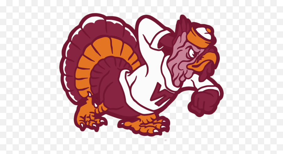 Looks Like The Fighting Scrotums - Virginia Tech Throwback Logo Png Emoji,Hokie Emoticon