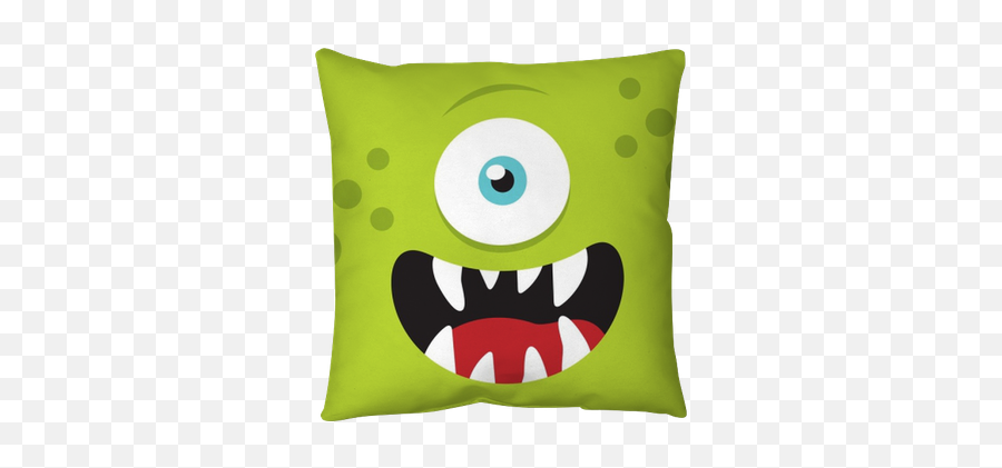 Monster Funny Cartoon Face Monster Creature Avatar Vector Stock Throw Pillow U2022 Pixers - We Live To Change Cara De Monstruo Dibujo Emoji,Bigtoot Emoticon