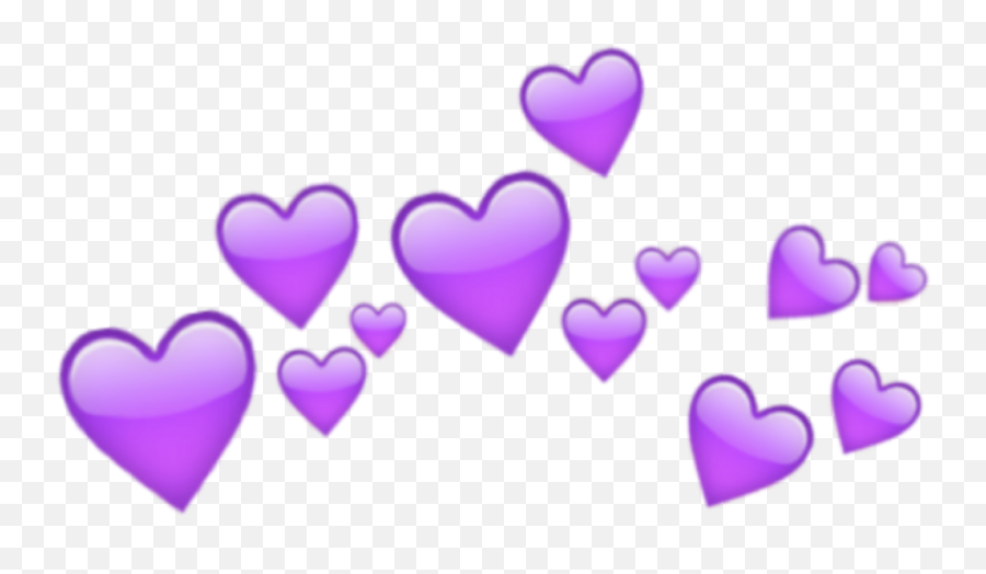 Iphone Purple Heart Emoji Wallpaper - Transparent Background Purple Hearts Png,Secret Iphone Emojis