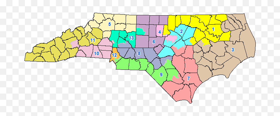 2018 - North Carolina District Map Emoji,Emotion Thermometer 1-10