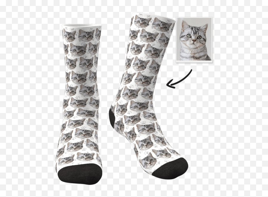 Face Socks - Custom Face Socks Emoji,Girls Emoji Knee Socks