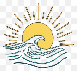 Sun U0026 Waves In 2021 Sun Drawing Beach Drawing Sun Outline - Drawing Emoji,Hang Wave Emoji
