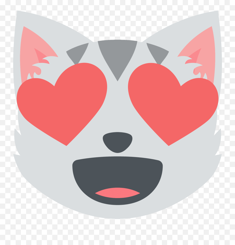 Smiling Cat With Heart - Emoji Cat Heart Eyes,Heart Eyes Emoji