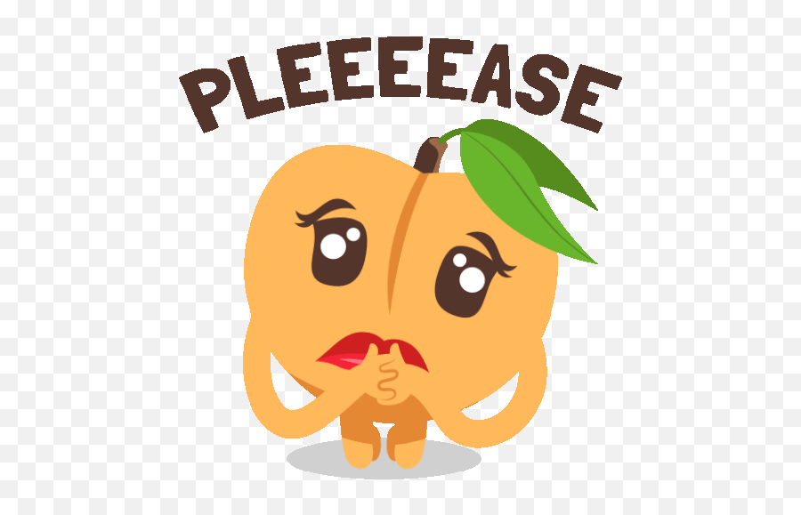 Pleeeease Peach Life Sticker - Happy Emoji,Mango Emojis Gif