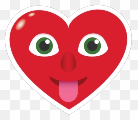 Phone Emoji Sticker Heart Face Tongue Stuck Out - Happy,Tongue Out Emoji