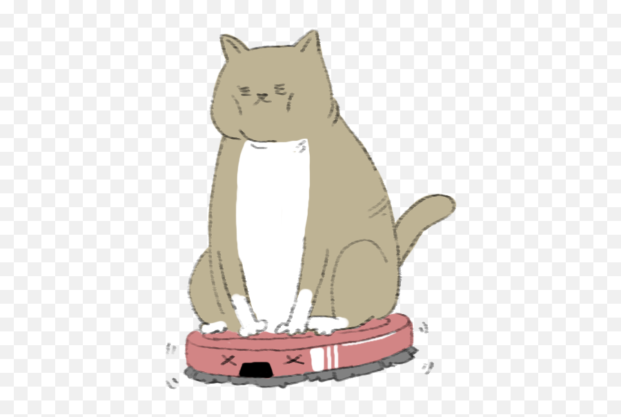 Lazy Fat Cat By Sungju Lee - Animal Figure Emoji,Anime Kitty Emoticon Png