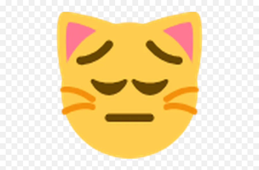 Emoji Whatsapp Stickers - Stickers Cloud Discord Pensive Emoji,Cute Cat Emoticons