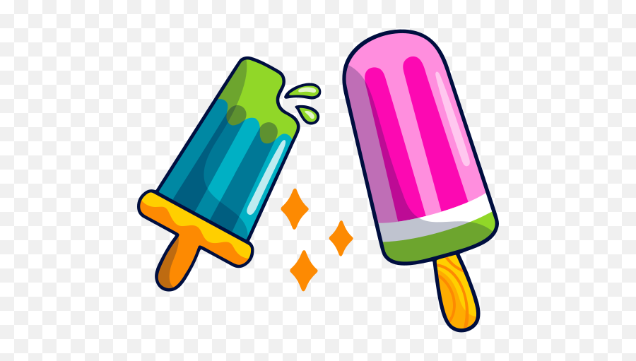 Popsicle Stickers - Free Food And Restaurant Stickers Emoji,Popsicle Emoticon Facebook