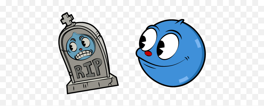 Cuphead Goopy Le Grande Cursor U2013 Custom Cursor Emoji,Grim Patron Emoticon