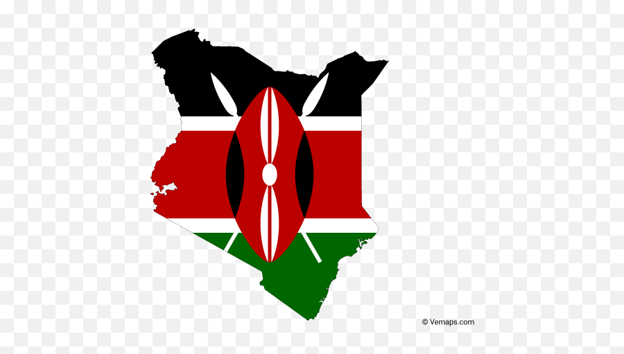 Flag Map Of Kenya Free Vector Maps Kenya Flag Map - Map Of Kenya With Flag Emoji,Emoji Gay Couple