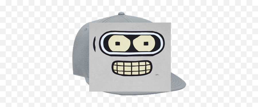 Bender Futurama Wool Blend Snapback Flat Bill Hat Emoji,Futurama No Emotions