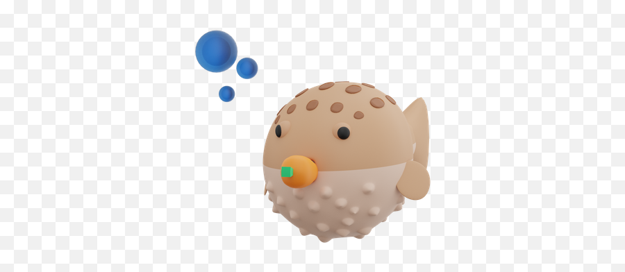 Premium Puffer Fish 3d Illustration Download In Png Obj Or Emoji,Shirmp Cut Emoji Discord