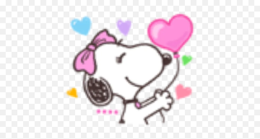 Snoopy 3 By Peanuts - Sticker Maker For Whatsapp Emoji,Pink Throbbing Heart Emoji