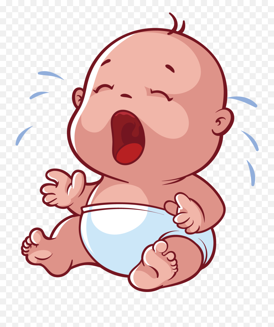 Baby Crying Cartoon Png Transparent Png - Crying Baby Clipart Png Emoji,Crying Baby Emoji