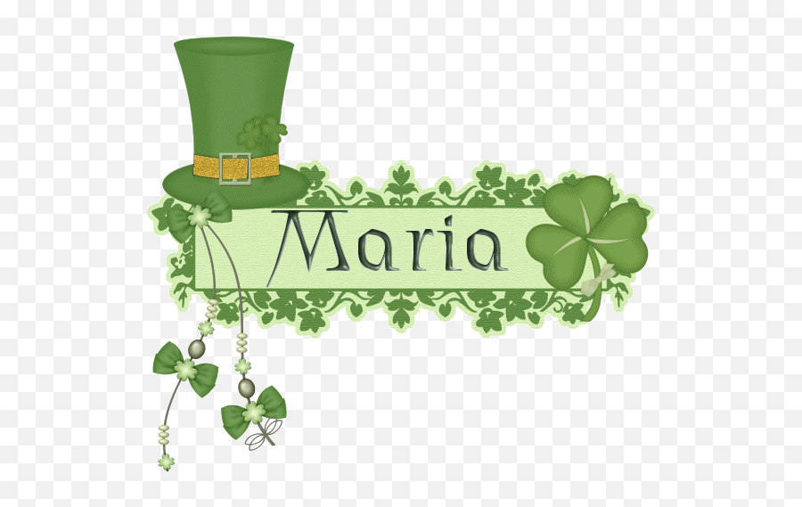 Maria Name Graphics And Gifs - Gif Con El Nombre Maria Emoji,Facebook Shamrock Emoticon