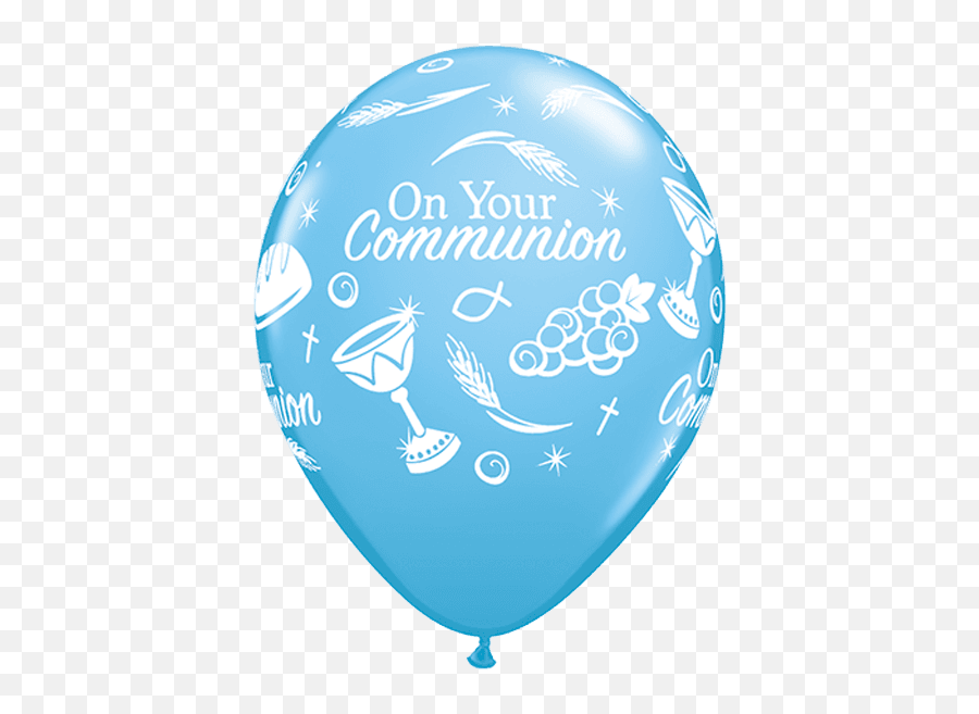 On Your Communion Blue 12 Latex Balloon - Ballon For 1st Birthday Emoji,Emoji Partyware