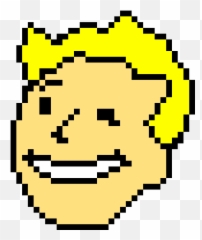 Vault Boy - Pixel Art Yellow Circle Emoji,Emoticon Vault