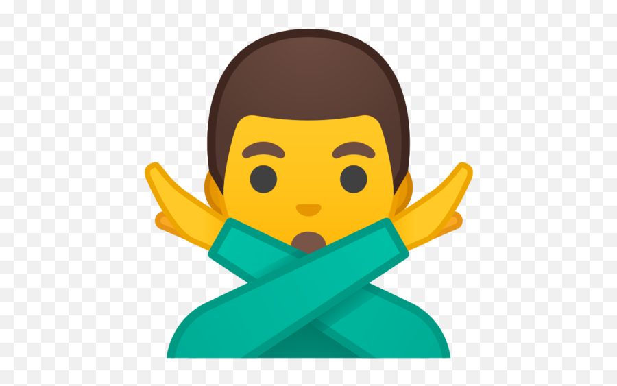 Man Gesturing No Emoji - Whatsapp Emoji No,No Good Emoji