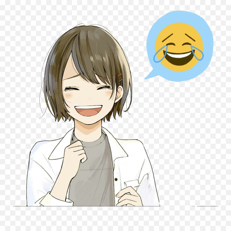 Anime Animetyan Tyan Cute Sticker By - Kawaii Thinking Face Emoji,Cute Laughing Emotion Cartoon