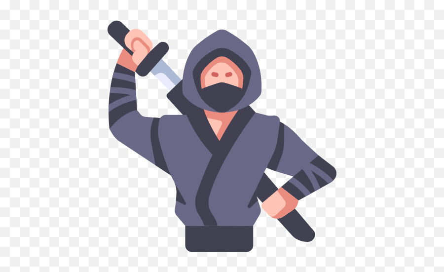 Ninja Katana Warrior Sword Japan - Assassin Icon Emoji,Japanese Fighter Emoticon