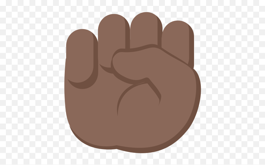 Raised Fist Dark Skin Tone Emoji High Definition Big - Raised Fist Emoji Transparent,What Do Emojis Mean Girl With Arms Raised