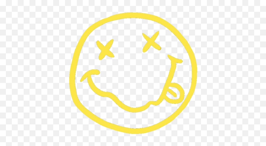 Nirvana Band Smile Smileyface Sticker - Nirvana Logo Emoji,Nirvana Emoji