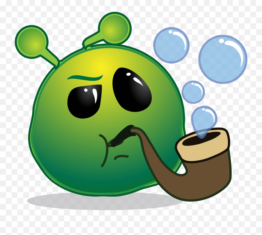 Pin - Clip Art Emoji,Alien Green Facebook Emoticon