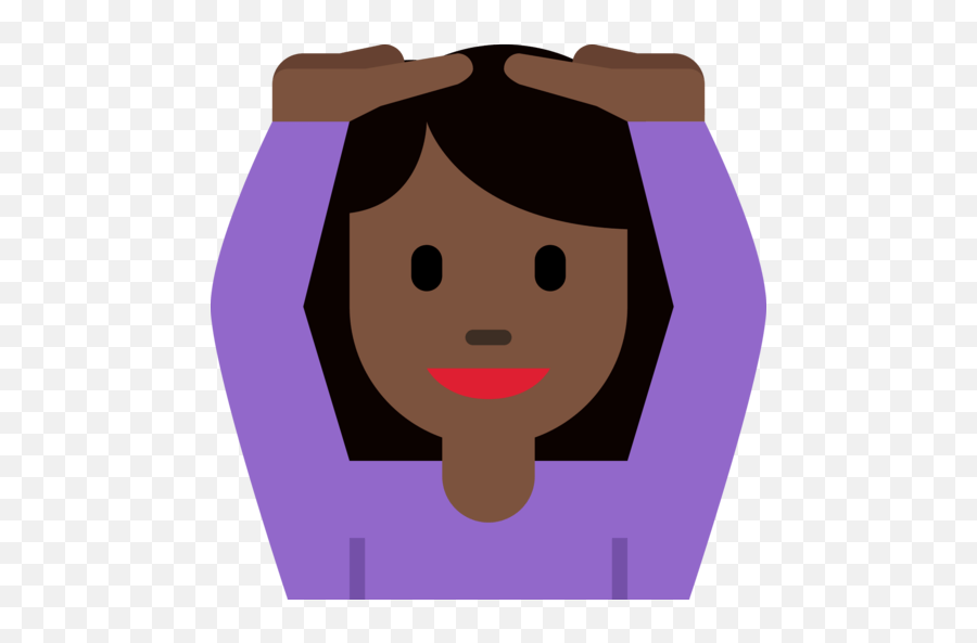 Gesture In Dark Skin Tone - Pier 4 Park Emoji,Emoji Wit Hhands In The Air