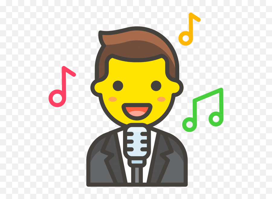 Man Singer - Singer Icon Png Clipart Full Size Clipart Singer Icon Png Emoji,Singing Emoji